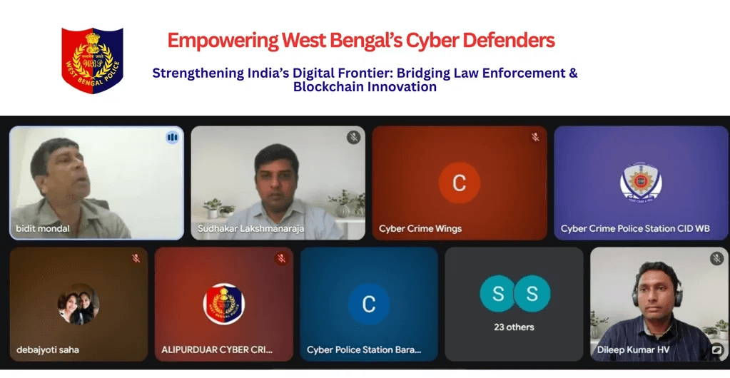 Empowering West Bengal's Cyber Defenders — Online Session on Blockchain Innovation & Law Enforcement